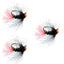 3-Pack Tactical Tungsten Hot Bead Jig Flies for Euro Nymphing - Size 14 - Korvel