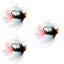 3 Pack Tactical Tungsten Hot Bead Jig Flies for Euro Nymphing - Size 12 - Korvel
