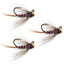 3-Pack Tungsten Bead Duracell Jigged Czech Nymphs - Size 12 for Euro Nymphing - Korvel