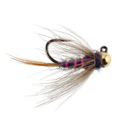 3-Pack Tungsten Bead Duracell Jigged Czech Nymphs - Size 12 for Euro Nymphing - Korvel