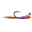 Tungsten Bead Hot Spot Purple Perdigon Tactical Jig Spanish Czech Euro Nymph Fly - 1 Dozen Flies Size 16