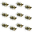 Premium Tungsten Bead Tactical Mini Bugger Czech Nymph Fly - 12 Pack Size 8 - Korvel