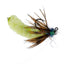 Tungsten Bead Chartreuse Mop Fly Tactical Jig Czech Euro Nymph Barbless Fly 6 Flies - Size 14