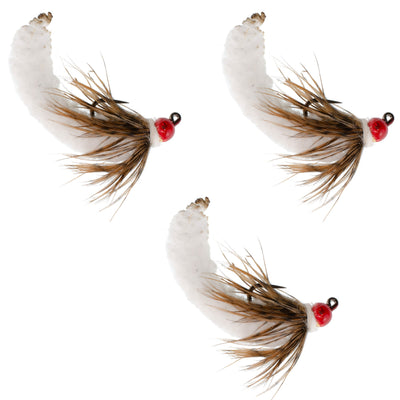 3-Pack Tactical Tungsten Bead Mop Flies - Size 14 Barbless Czech Nymphs - Korvel