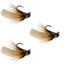 Tactical Tungsten Bead Cream Mop Fly - 3 Pack Size 14 for Euro Nymphing - Korvel