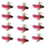 Tungsten Bead Hot Pink Mop Fly Tactical Jig Czech Euro Nymph Barbless Fly 12 Flies - Size 14 - Korvel