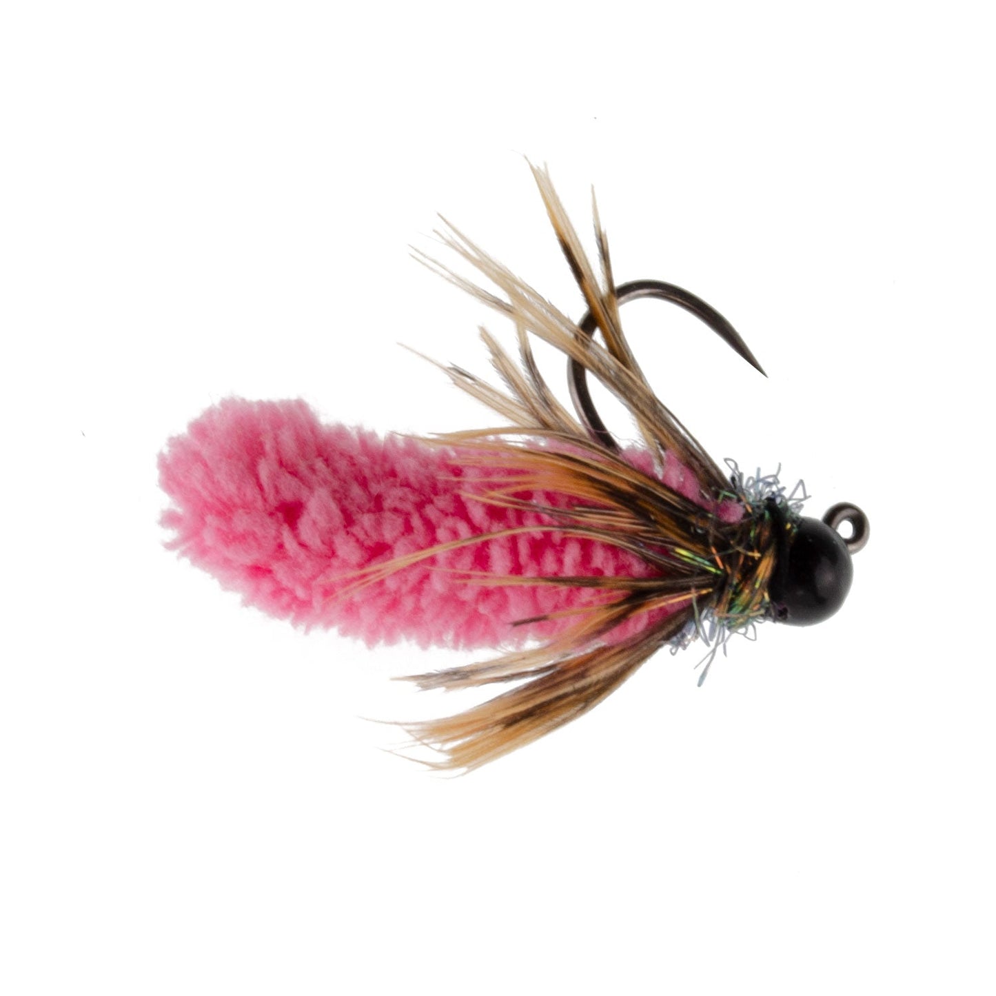 3 Pack Tungsten Bead Hot Pink Mop Fly - Size 14 Tactical Jig Flies