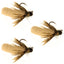 3-Pack Tactical Jig Tungsten Bead Tan Mop Flies - Size 14 Barbless Nymphs - Korvel