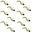 Premium Tungsten Bead Chartreuse Wormy Mop Fly - Tactical Jig Nymphs (12 Pack, Size 14) - Korvel