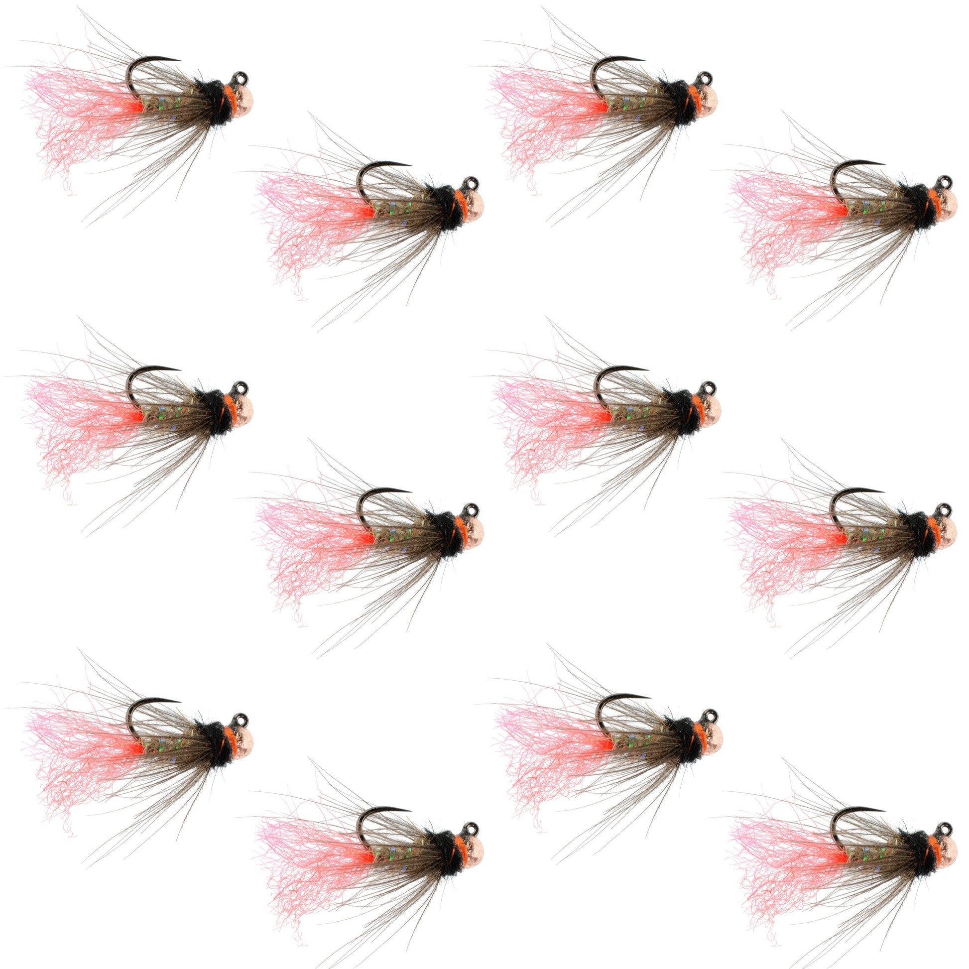Premium Tungsten Bead Tactical Czech Nymph Flies - 12 Pack Size 16 - Korvel