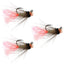 3-Pack Tactical Tungsten Bead Jig Flies - Size 16 for Euro Nymphing - Korvel