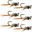 Premium Tungsten Bead Tactical Jig Flies - Copper John Chartreuse - Size 12 (Set of 6) - Korvel