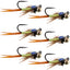 Premium Tungsten Bead Tactical Jig Flies - Copper John Chartreuse Nymphs (Size 14, Set of 6) - Korvel