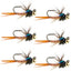 Premium Tungsten Bead Tactical Jig Flies - Copper John Czech Nymphs (Size 12, Set of 6) - Korvel