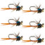 Premium Tungsten Bead Tactical Jig Flies - Copper John Czech Nymphs (Size 14, Set of 6) - Korvel