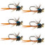 Premium Tungsten Bead Tactical Jig Flies - Copper John Czech Nymphs (Size 16, Set of 6) - Korvel