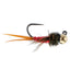 Copper John Tungsten Bead Tactical Jig Flies - Red Czech Nymphs (Size 12, Set of 6) - Korvel