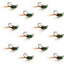 Premium Tungsten Bead Tactical CDC Frenchie Nymphs - 12 Pack Size 12 - Korvel