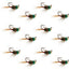 Premium Tungsten Bead Tactical CDC Frenchie Nymphs - 12 Pack Size 14 - Korvel