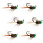 Premium Tungsten Bead Tactical Czech Nymph Flies - 6 Pack Size 12 - Korvel
