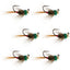 Premium Tungsten Bead Tactical Frenchie Nymph Flies - Size 14 (Set of 6) - Korvel