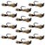 Premium Black Tungsten Bead Tactical Hares Ear Nymph Flies - 12 Pack Size 14 - Korvel