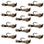 Premium Black Tungsten Bead Tactical Hare's Ear Nymph Flies - 12 Pack Size 12 - Korvel