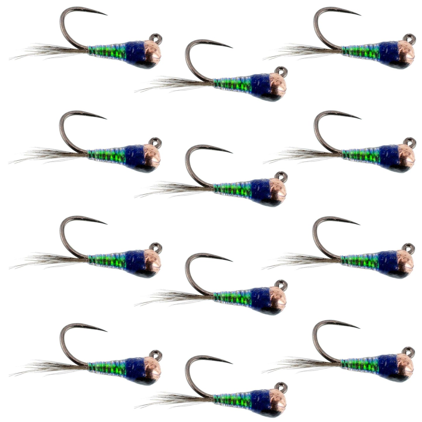 Jig tactique Euro Nymph Tungstène Gasolina Perdigon - Taille 14 (12 mouches)