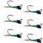 Premium Tungsten Bead Tactical Jig Flies - Spanish Perdigon Nymphs (Size 16, Set of 6) - Korvel