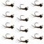 Tungsten Bead Pheasant Tail Tactical Jig Czech Nymph Euro Nymphing Fly - 1 Dozen Flies Size 16