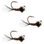 Pack de 3 Nymphe Tactical Jig Pheasant Tail avec Perles en Tungstène - Taille 14