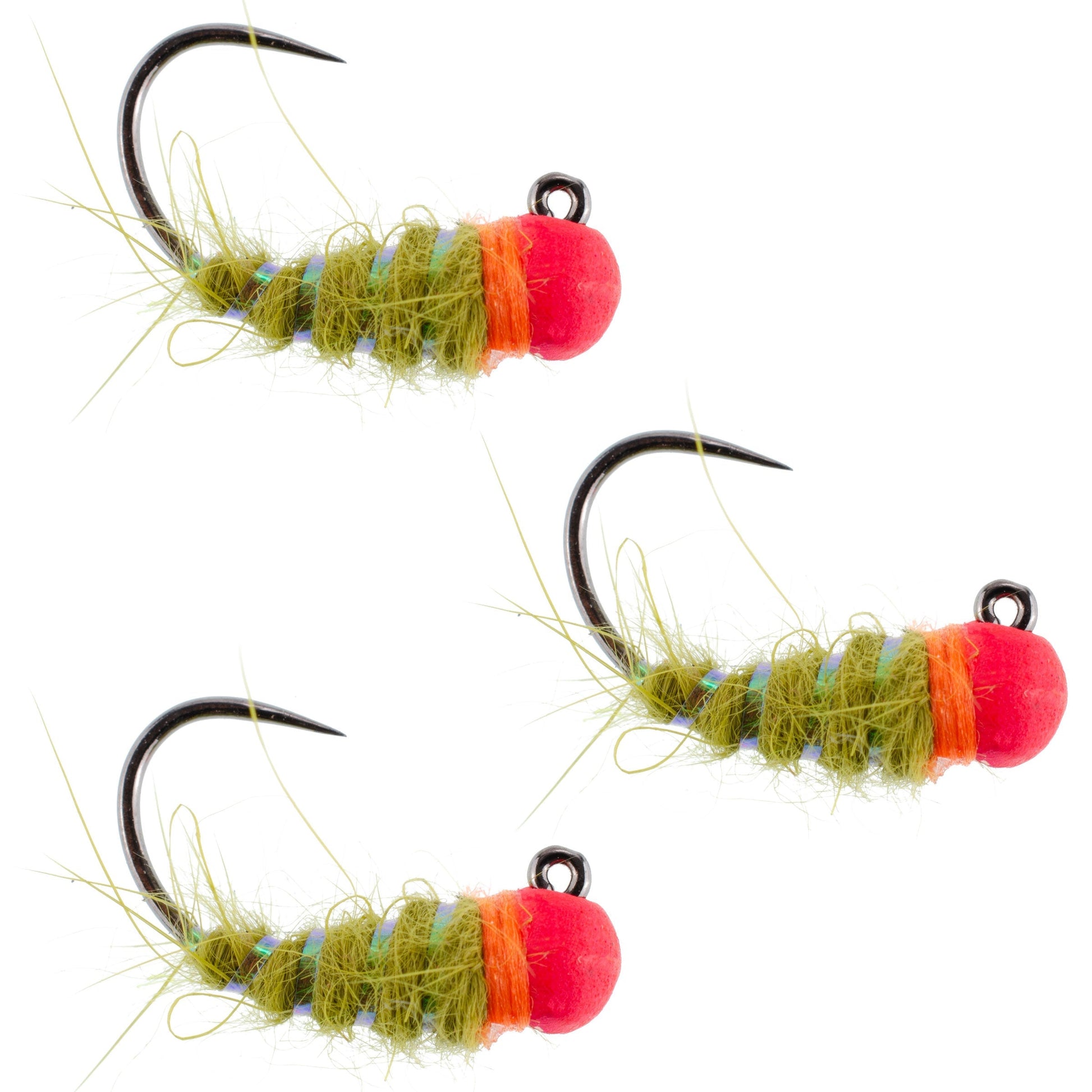 3-Pack Tungsten Bead Walt's Worm Jig Tactical Czech Nymphs - Size 16 - Korvel