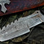 Premium Custom Damascus Steel Tanto Tactical Tracker Knife - Perfect for Survival & Outdoor Adventures | KBS Knives - Korvel