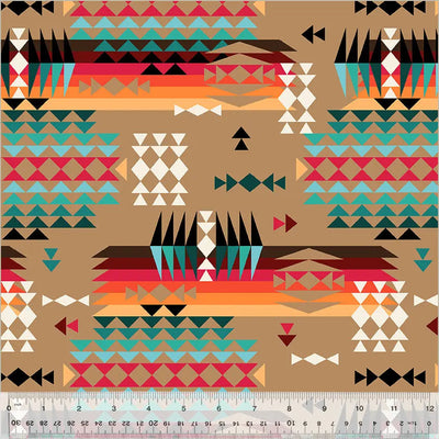 Tissu en coton Tan Mountain Pass Wideback par yard