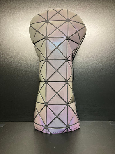 Fundas para cabeza con patrones iridiscentes de tangram
