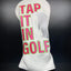 Funda elegante con silueta de golfista para palos