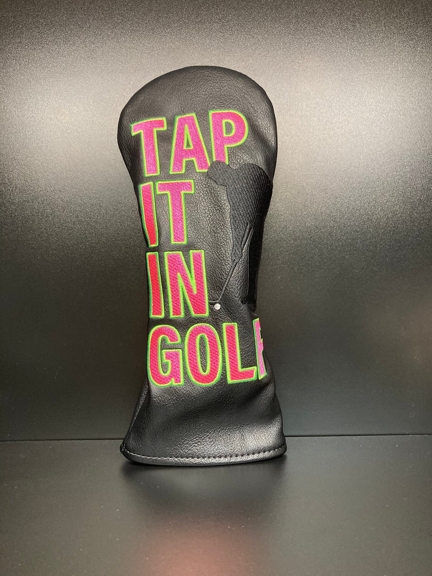 Funda elegante con silueta de golfista para palos