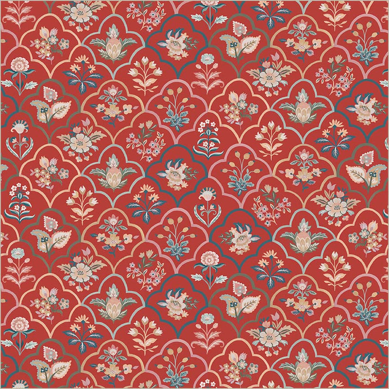 Tela de Algodón Tapestry Botanica Ruby - 43”/44” por Yarda