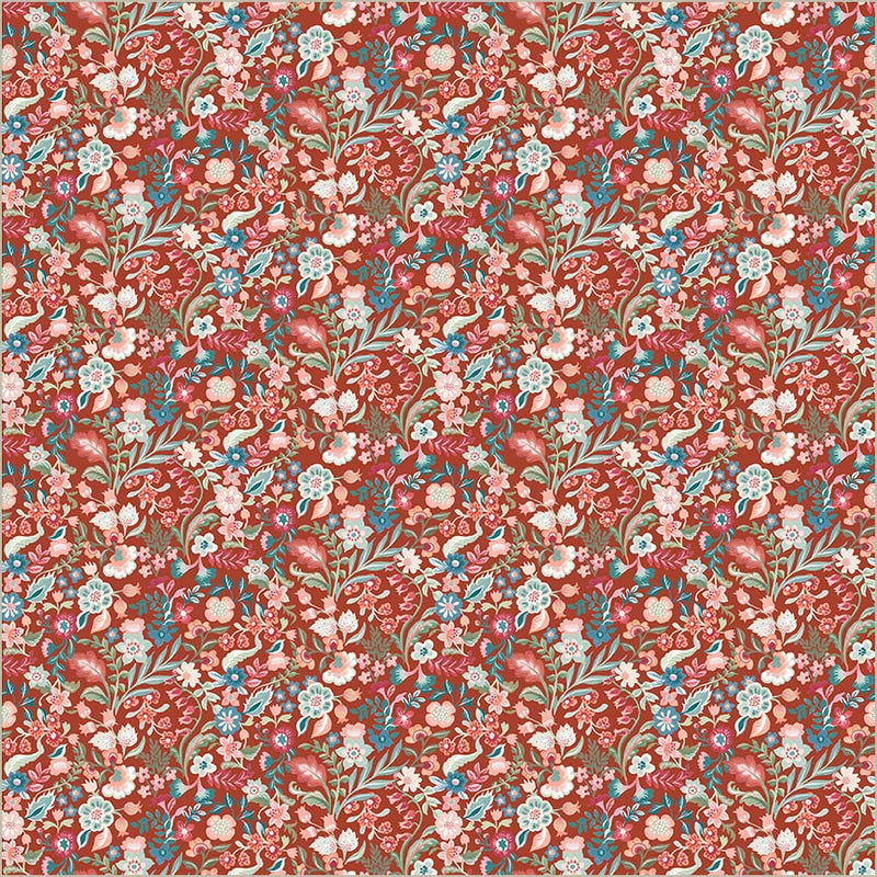 Tela de Algodón Delicada Ruby Tapestry - 43"/44" Por Yarda