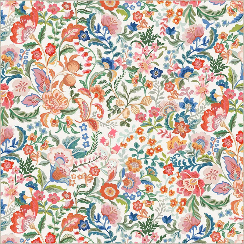 Tela de Algodón Tapestry Legacy Blooms Marfil - 43"/44" Por Yarda