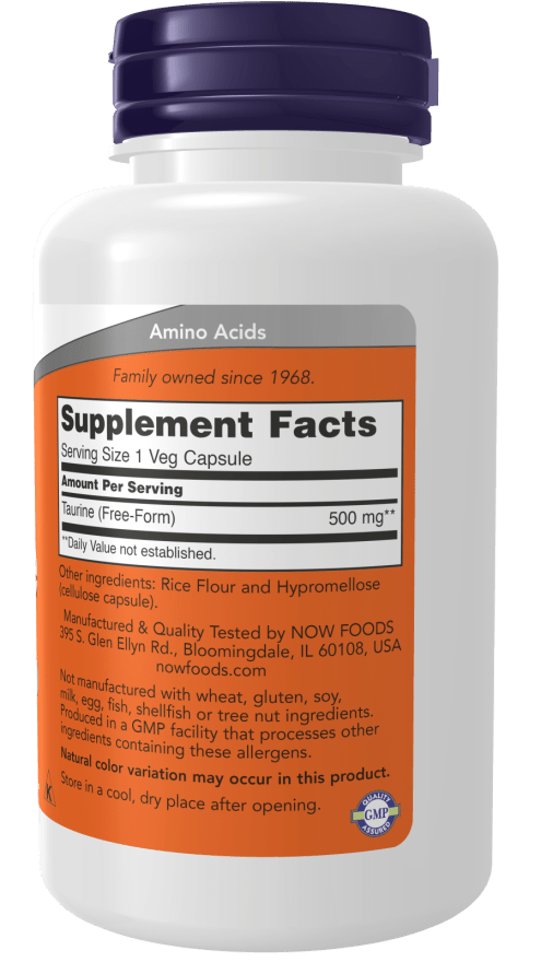 Premium Taurine 500mg Supplement