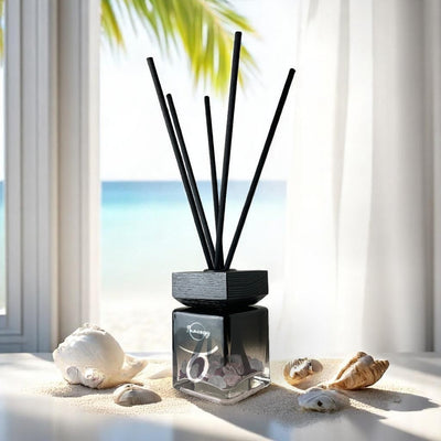 Taurus Zodiac Crystal-Infused Reed Diffuser - Coastal Dreams Aroma, 100ml - Korvel