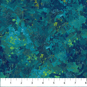 Teal Peacock Chroma Wideback Fabric - Premium Cotton