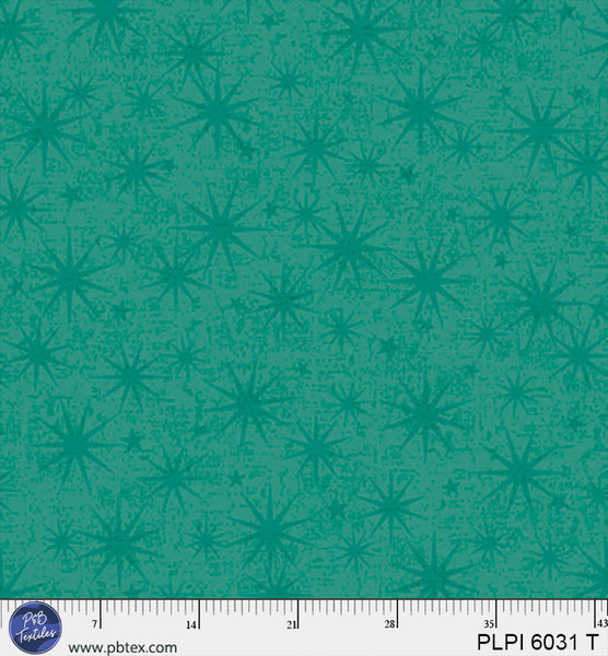 Tissu en coton Teal Starburst Peace, Love, Pickleball au mètre