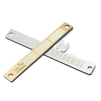Stylish Temporary Car Parking Card with Night Light Feature