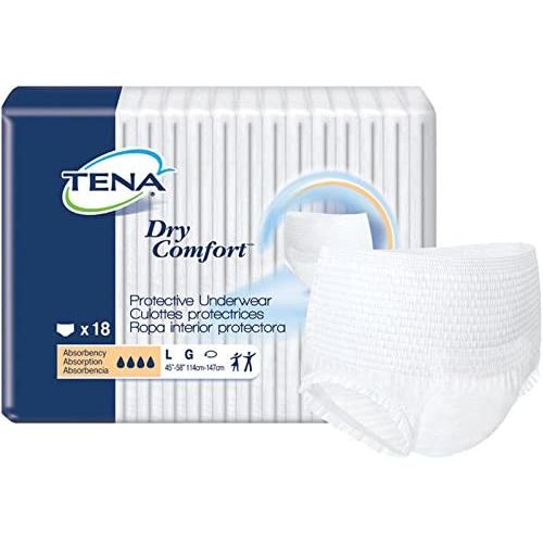 Pañales para Adultos Tena Dry Comfort - Paquete de 4, Tamaño Grande
