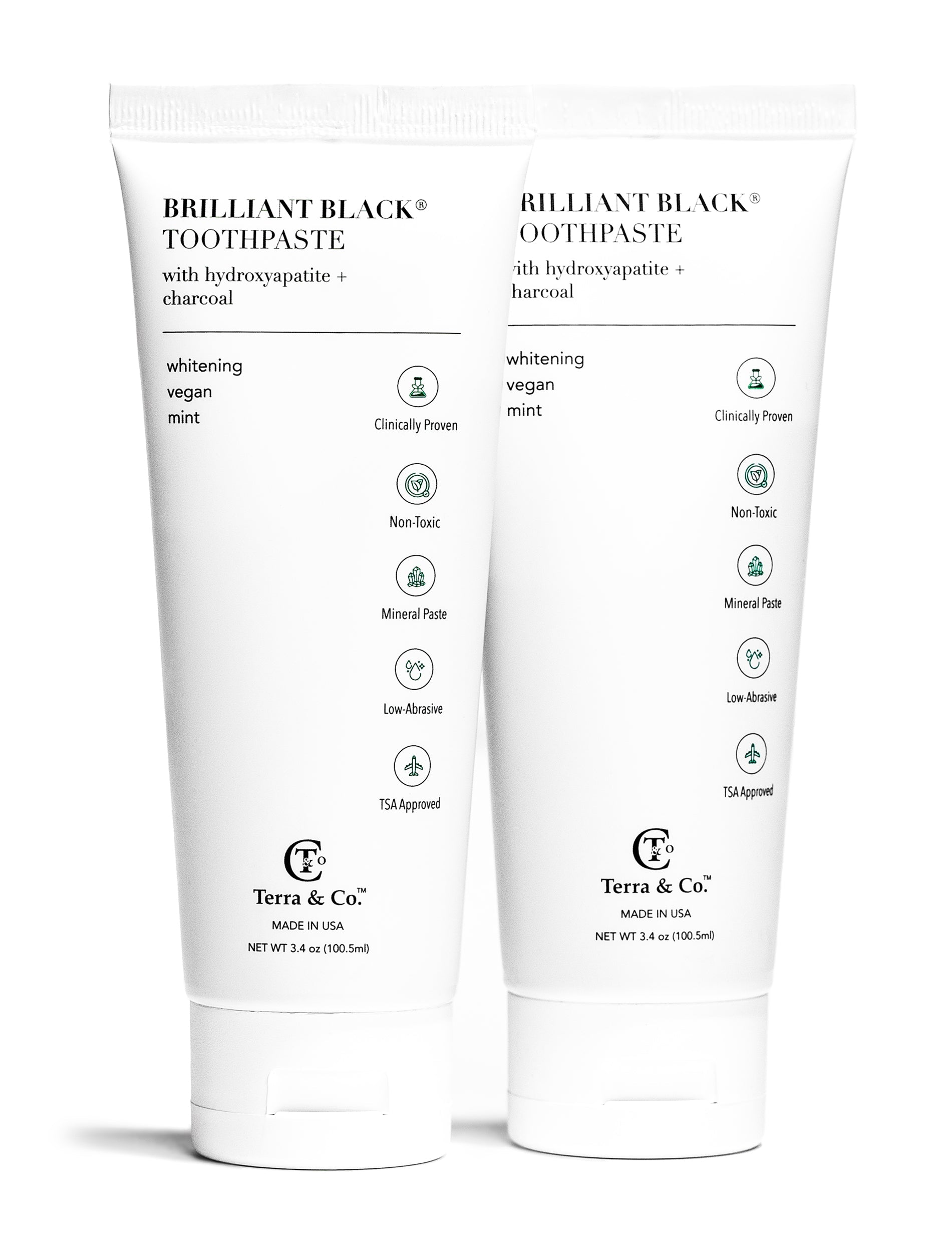 Natural Charcoal Toothpaste + Hydroxyapatite Bundle – Fluoride-Free Whitening & Remineralizing Duo - Korvel