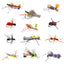 Ultimate Terrestrial Fly Collection - 12 Essential Patterns for Trout Fishing - Includes Foam Hoppers, Ants, Beetles, and Cicadas with Fly B - Korvel