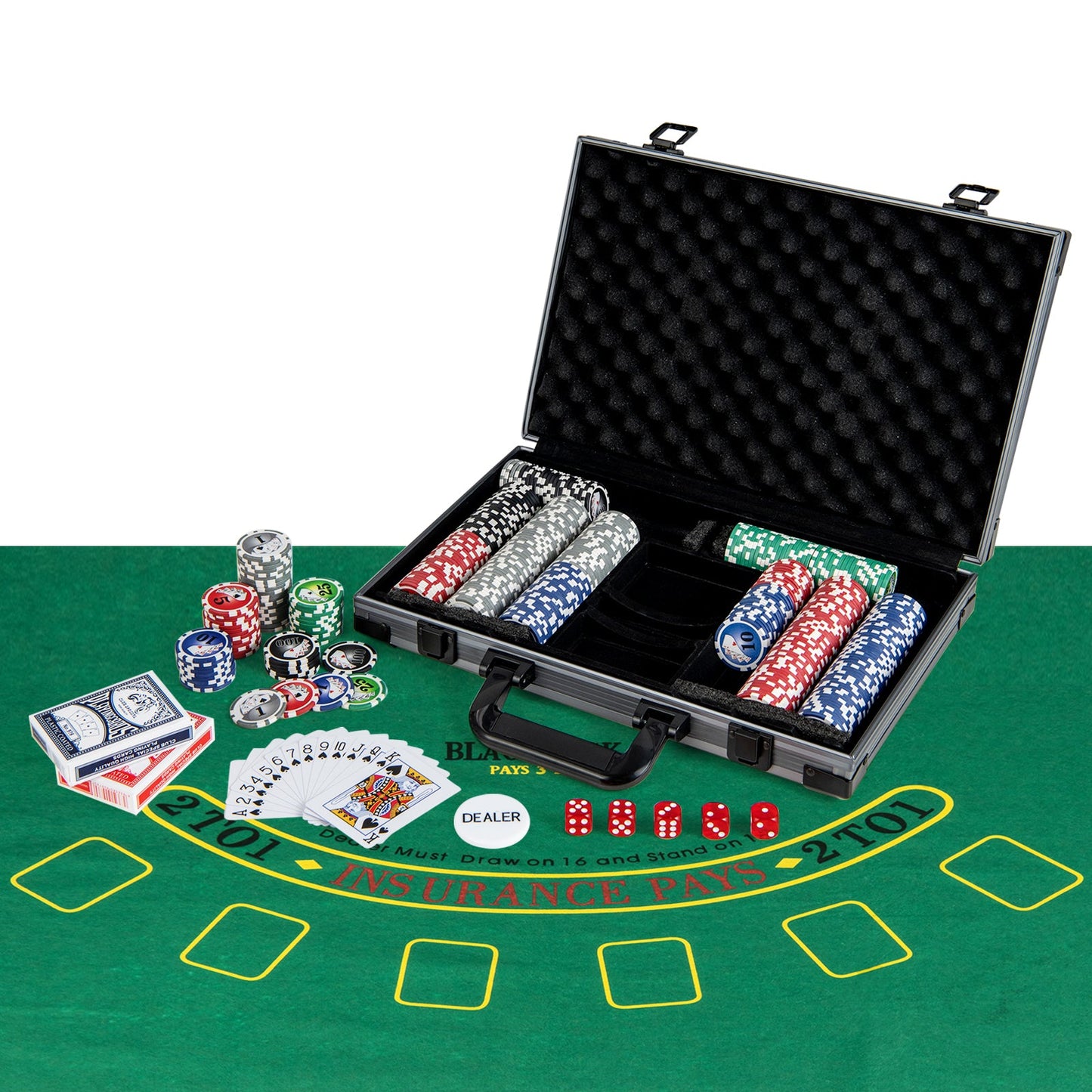 Gbruno 400-Piece Texas Holdem Poker Chip Set