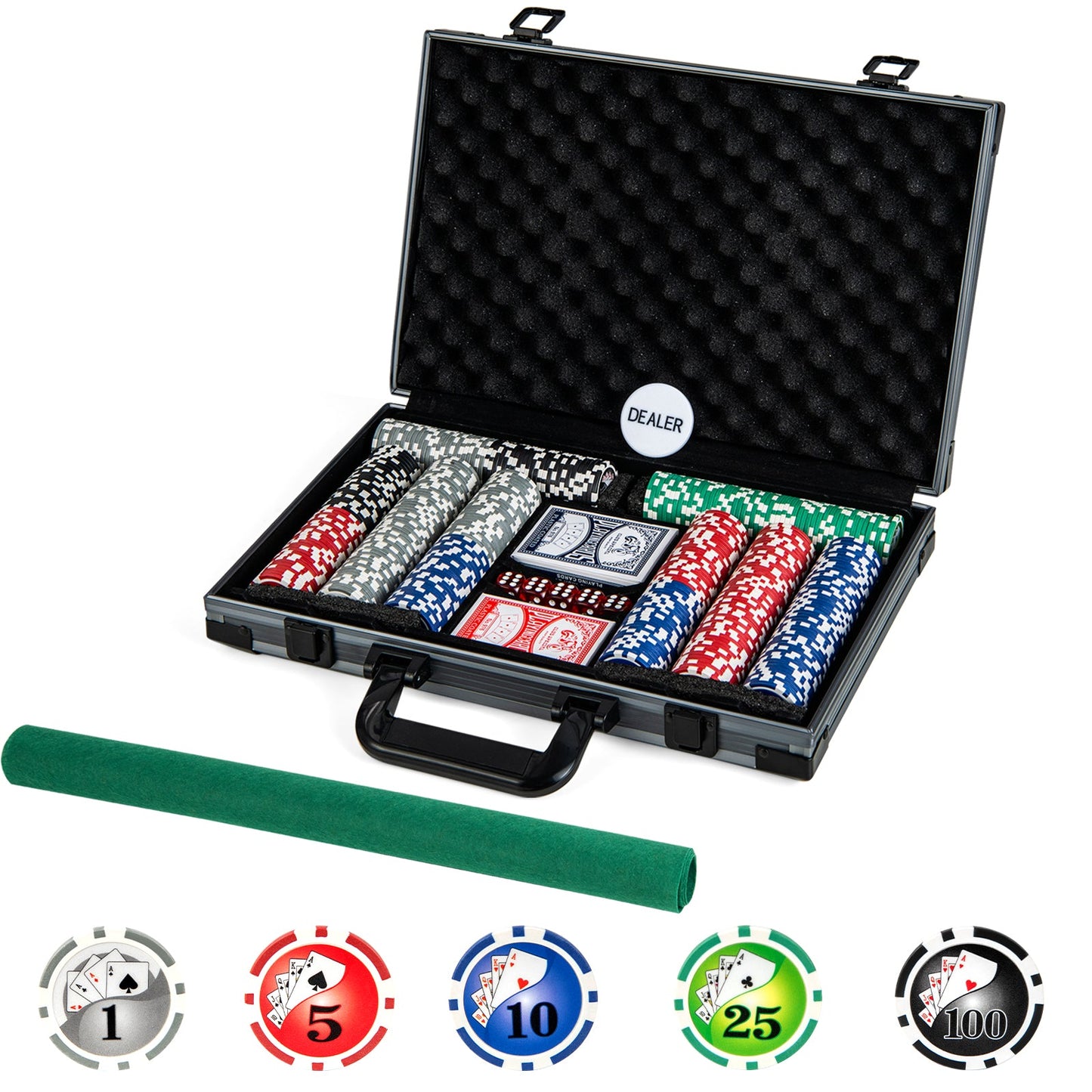 Gbruno 400-Piece Texas Holdem Poker Chip Set